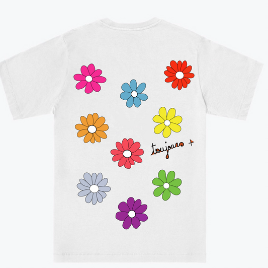 WHITE T-shirt 9 Flower